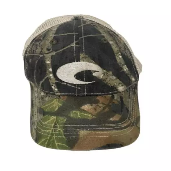 Costa Del Mar Mesh Trucker Logo Cap Hat Camo Fishing Fish Hunting Outdoor