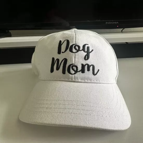 C.C Dog Mom Cotton Adjustable White Baseball Cap Hat