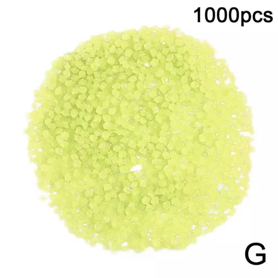 1000PCS Glow In The Dark Pebbles Garden Glowing Rocks Fish Tank Luminous S C7X2