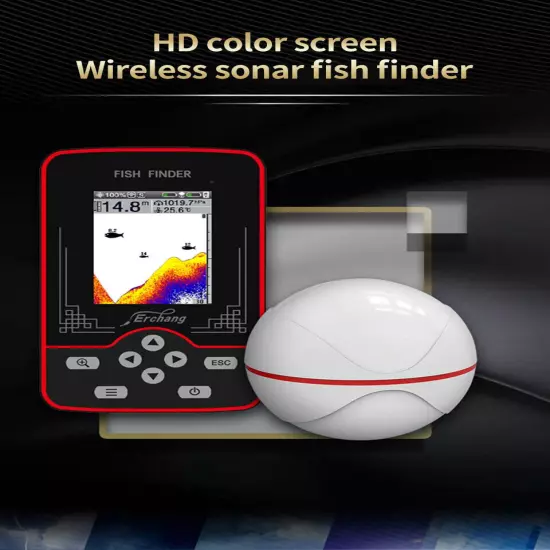 3D Intelligent High Power Sonar Fish Finder - Wireless Fish Finder Detector Ball