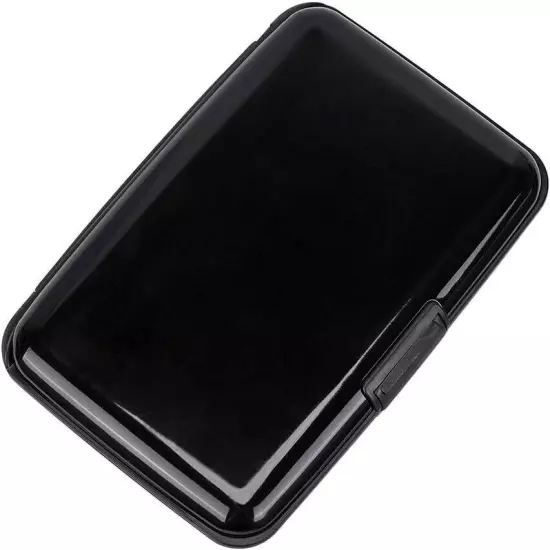 ELFISH RFID Blocking Credit Card Protector Aluminum ID Case Hard Shell Black 