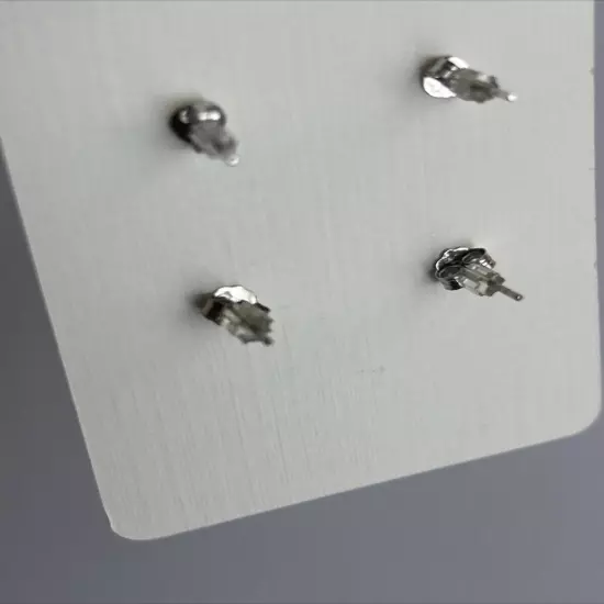 Sterling Silver Post Stud Earrings, Butterfly Push-Back Closure