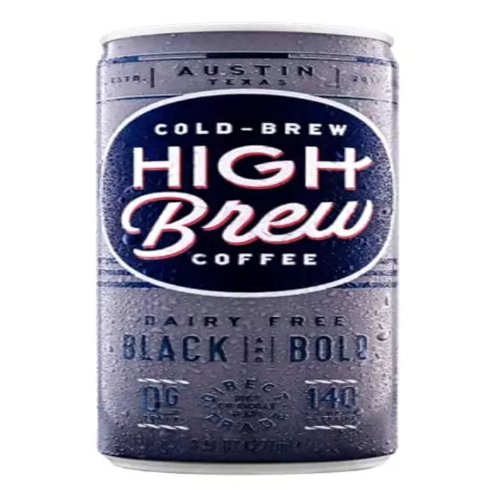 HIGH Brew Coffee Cold Brew Coffee + Protein, Black And Bold, 8 Oz Can, 12/pack