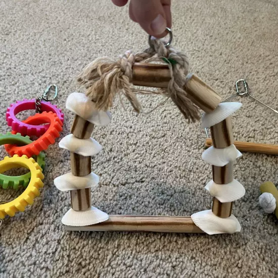 Bird Toys Lot. 4 Toys Included. Bird Swings.