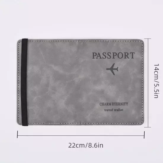 PU Leather Wallet Travel Passport Purse Card