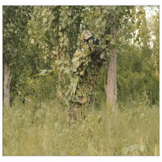 3D Hunting Tactical Camouflage Tree Leaves Camo Ghillie Suit Jacket Pants Set