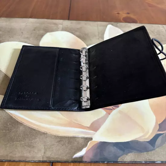 Bosca Black Leather Flight Attendant Passport Wallet And Address Book Planner