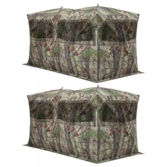 Barronett Blinds Big Beast Backwoods Double Wide Hunting Blind, Camo (2 Pack)