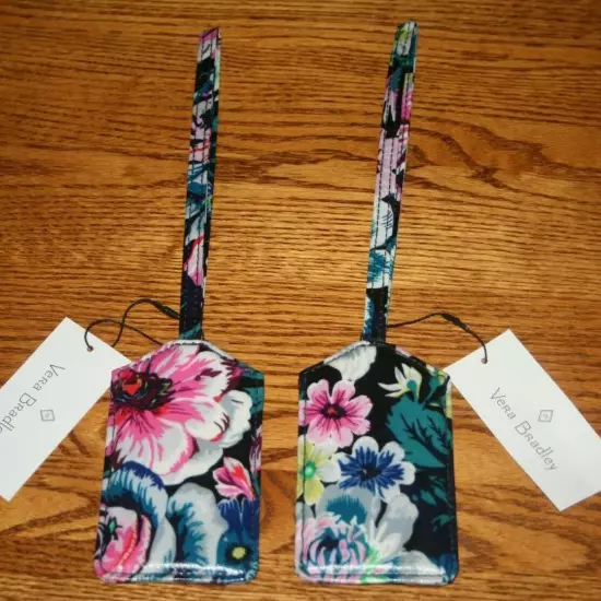 Vera Bradley LUGGAGE TAG ICONIC laminated travel suitcase ID case RETIRED NEW