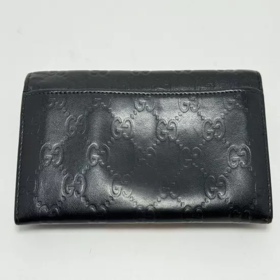 Gucci Black Leather Woman’s Long Wallet