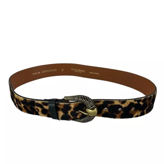 Maison Boinet Leopard Printed Calf Hair Belt Size 85; US 4-6