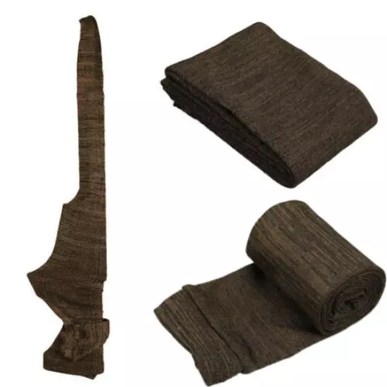 Silicone Treated Gun Socks 6-pc Brown Rifle Sleeves Shotgun Storage Bag Non-Slip