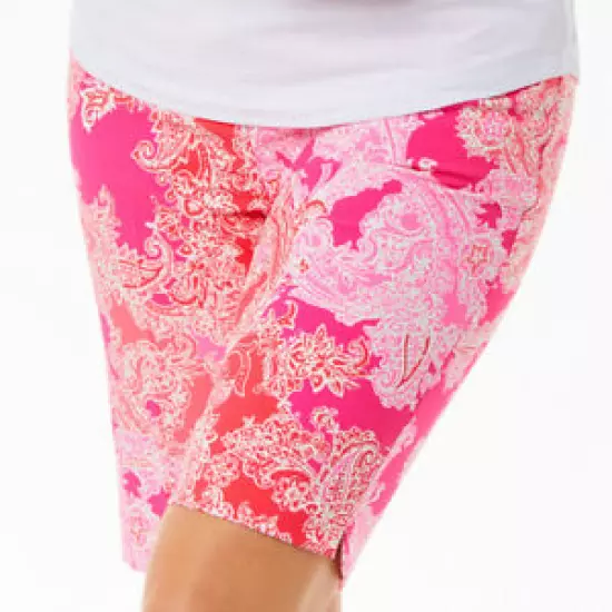 NWT Ladies IBKUL PASCHA PINK CORAL Pullon Golf Shorts - sizes 4 6 8 10 12 & 14