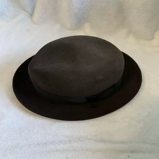 Vintage The New Yorker Brown Fedora Hat Size 7 1/8 w/Box