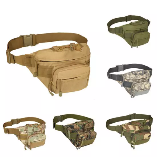 Tactical Fanny Pack Shoulder Waist Bag Hip Belt Pouch Outdoor Hiking Bumbag