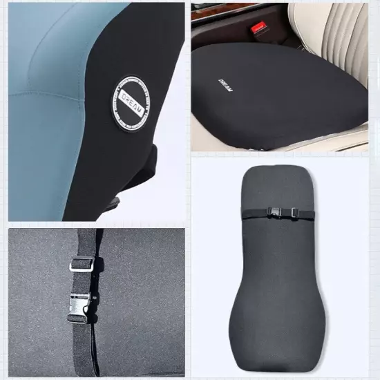 Car Seat Integrated Neck Pillow BackPad Universal Lumbar Support Pillow Headrest