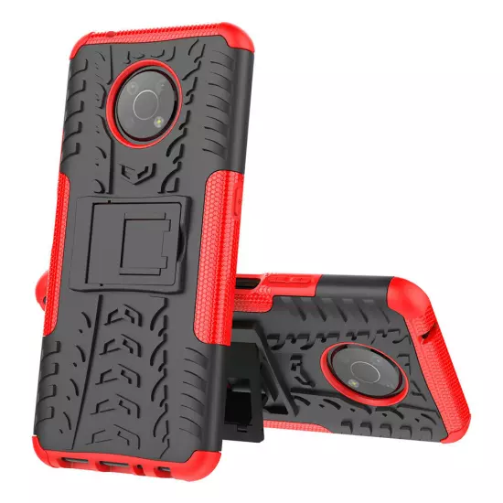 For Nokia G300 Case Rugged Shockproof Kickstand Phone Cover + Screen Protector