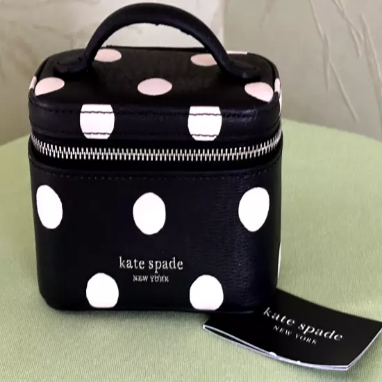 KATE SPADE MORGAN SUNSHINE DOT 3-PIECE TRAVEL SET:NWT COSMETIC,JEWELRY,PASSPORT