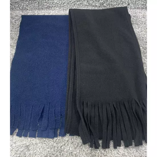 Scarfs Navy Blue & Black Bundle Set Warm Cozy Outdoors 2 Pack Unisex