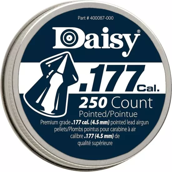 DAISY 250 Count MAX PRECISION POINTED Premium Grade 4.5mm .177 Caliber Pellets