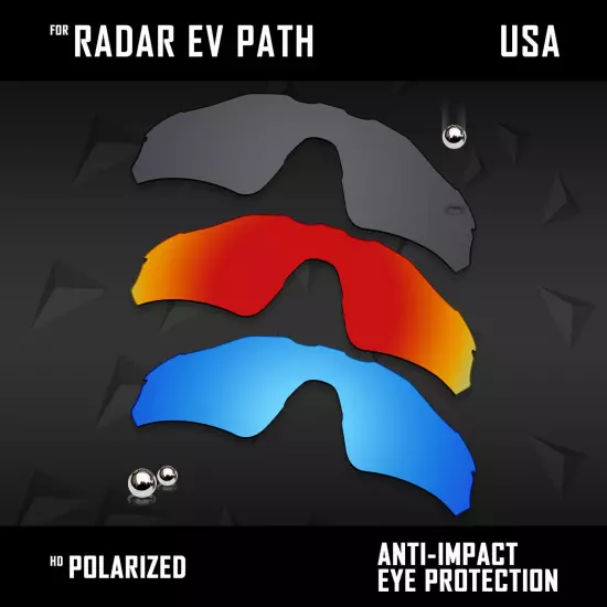 Anti Scratch Polarized Replacement Lenses for-Oakley Radar EV Path OO9208 Opt