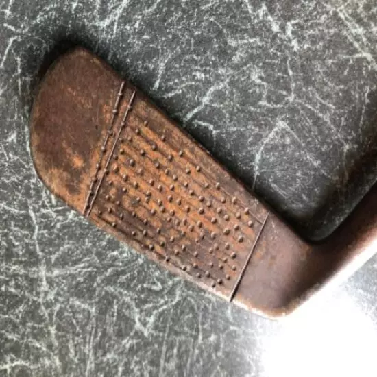 ANTIQUE WINTON DIAMOND CLEEK HENDON HICKORY SHAFT GOLF CLUB 33.5" LONG PUTTER 