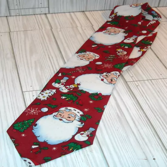 RARE HALMARK SPECIAL TIES SANTA CLAUSE CHRISTMAS TIE MAN FROSTY THE SNOWMAN 