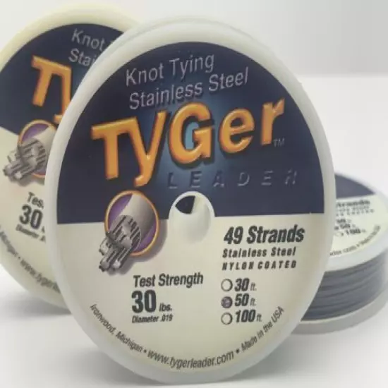 Tyger Leader 50 Ft Spool 30 Lb