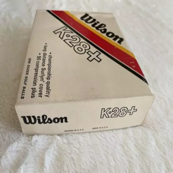 Wilson K 28 Vintage Golf Balls, New In Original Boxes, One Dozen Balls