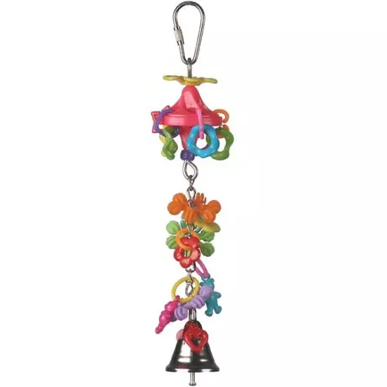 Charmed, I'm Sure. Bird Toy, Small Bird Toy, Chewable Parrot Bird Toy With Bell