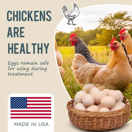 Chicken De-wormer Natural Health 120TabletSafe for Eggs During Use For Poultry