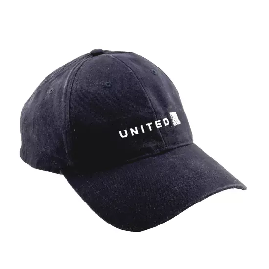 Adult UNITED Airlines CAP Black - Size M - Adjustable