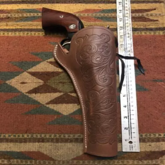 FITS Cimarron Pietta 1858 & 1875 BP Revolver 8" Western Leather Holster Floral