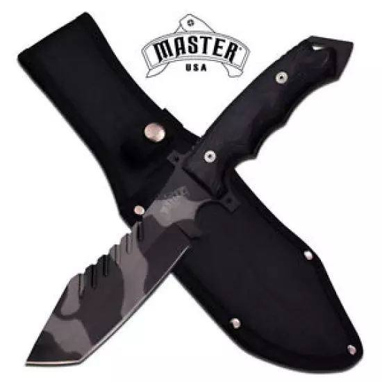 MASTER USA MU-1138 FIXED BLADE KNIFE 12" OVERALL Urban Camo New