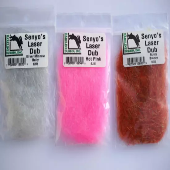 SENYO's Laser Dubbing Hareline USA 24 Colors Selection superdubbing for "Heads"