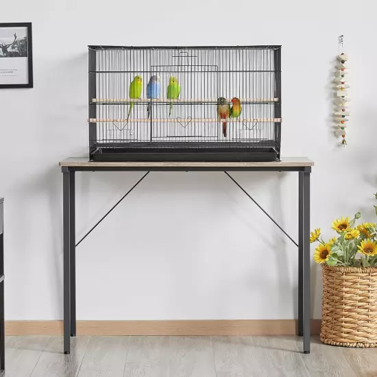 30'' Length Flight Bird Cage Extra Space W/ Slide-Out Tray & Wood Perches for Sm