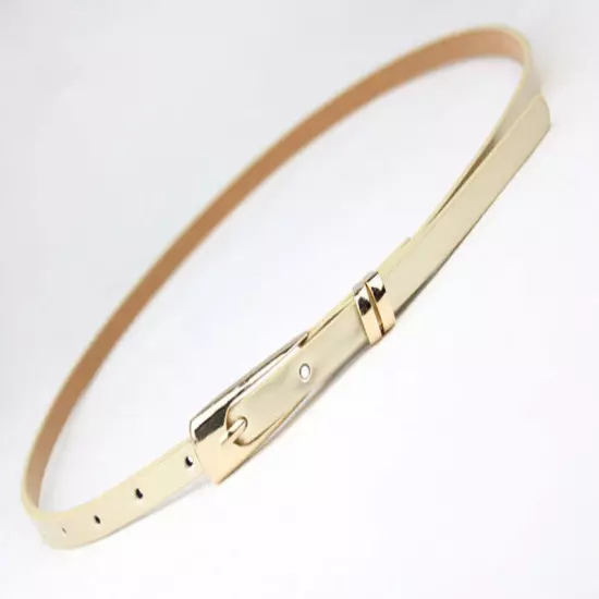 Fashion Women Lady Girl Skinny Waist Belt Thin Leather Narrow Waistband