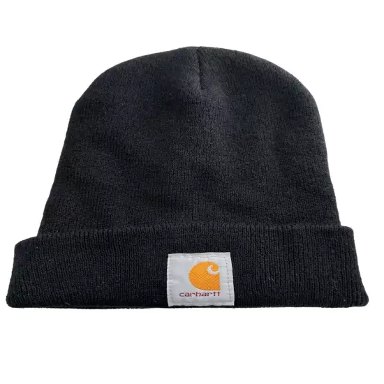 Carhartt Knit Cuffed Beanie One Size Black Winter Hat Cap Men’s Outdoor 2022