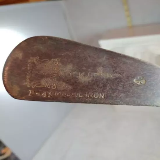 RH Antique Jock Hendry Approved Golfers Assn of America Mashie Iron P41 Wood