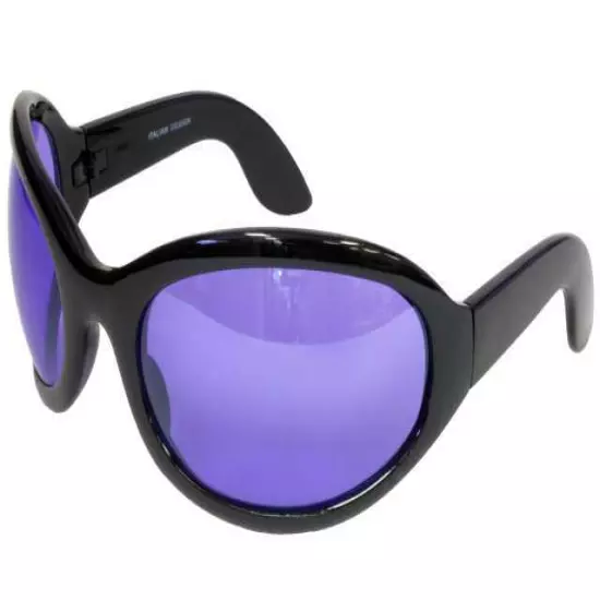 New Purple Oversized Oval Sunglasses Club Rave Party DJ Pon 3 Alternative Grunge