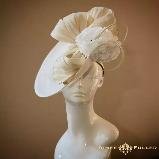 Aimee Fuller Derby Royal Ascot Cocktail Gala Classic Black Fascinator Hat