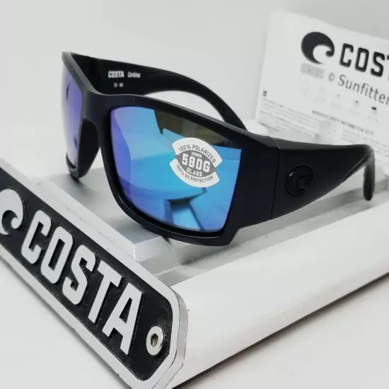 COSTA DEL MAR blackout/blue mirror CORBINA polarized 580G sunglasses NEW IN BOX!