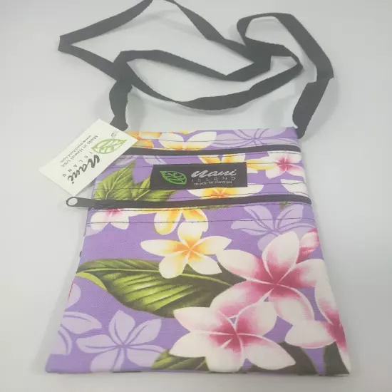 NANI ISLAND NIGHT BLOOMING BOUQUET LAVENDER IPHONE/PASSPORT BAG 7.5"Hx5"W NEW 