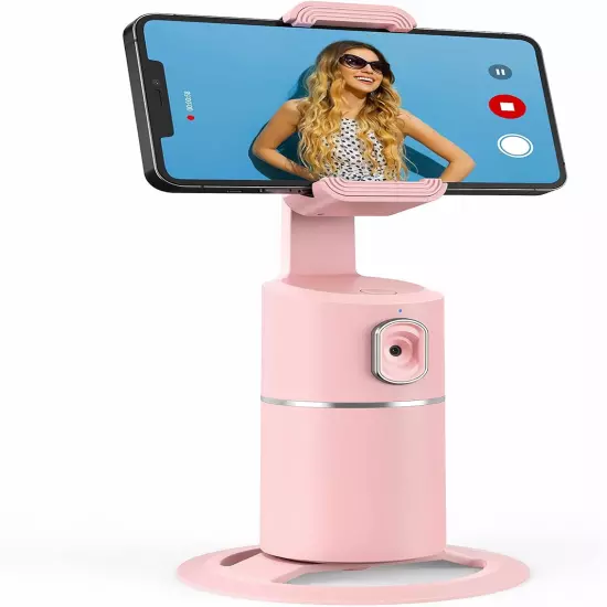 Auto Face Tracking Phone Holder, No App Required, 360° Rotation Face Body Phone 