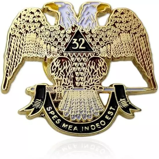 Scottish Rite 32nd Degree Masonic Lapel Pin Badge