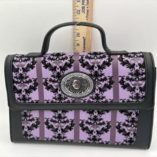 Disney Haunted Mansion Mdm. Leota Crossbody Bag Purple/Black/Silver Chain W Tags