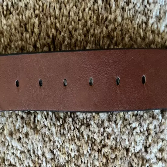 OLD NAVY WOMEN'S BROWN REVERSIBLE TO BLACK FAUX LEATHER BELT SIZE 2XL-3XL