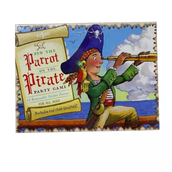 Pin the Parrot on the Pirate party game kids birthday party eeboo