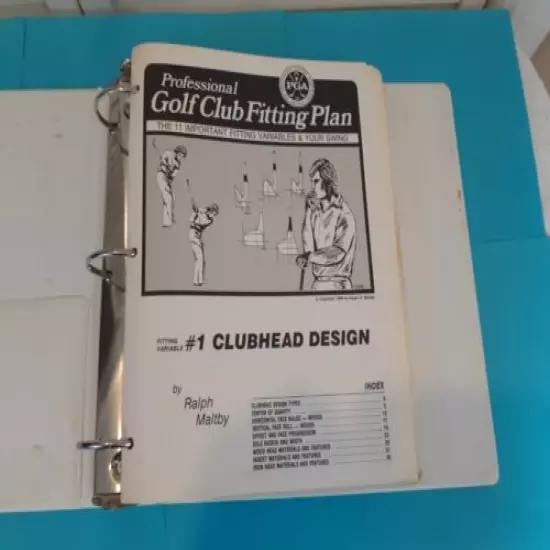 Vintage The Complete Golf Club Fitting Plan Program Binder By Ralph Maltby,PGA