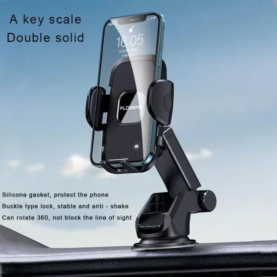 Universal Strong Durable Car Mobile Phone Suction Cup Holder 360 Vertical